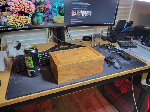 The fully glued-up box before the lid was cut free